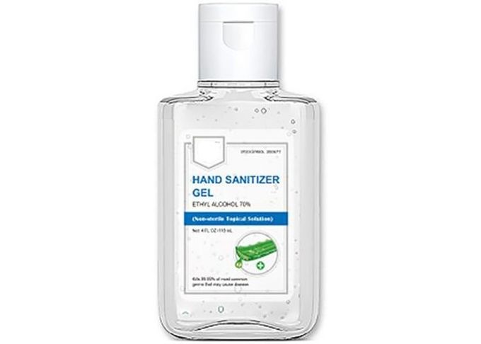 Sanitizer anti-bacteriano 1 da mão da garrafa do quadrado da aleta do índice de álcool de 70%